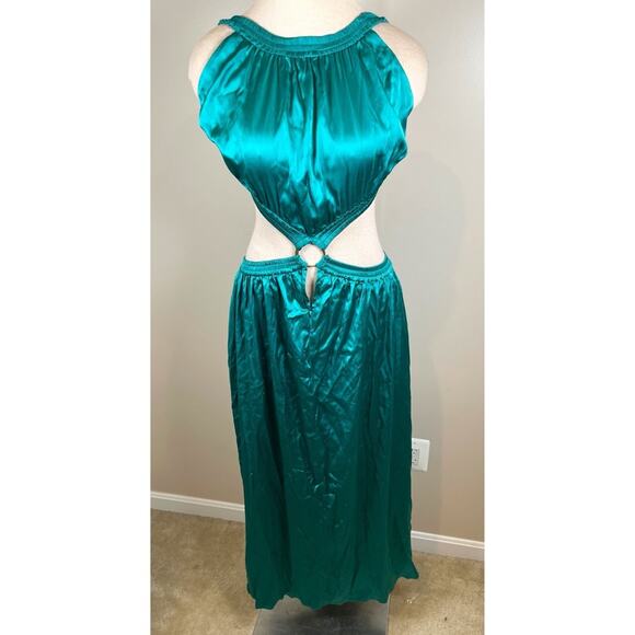 Cult Gaia Theia Cutout Backless Azure Teal Maxi Dress Size Small - Picture 4 of 11